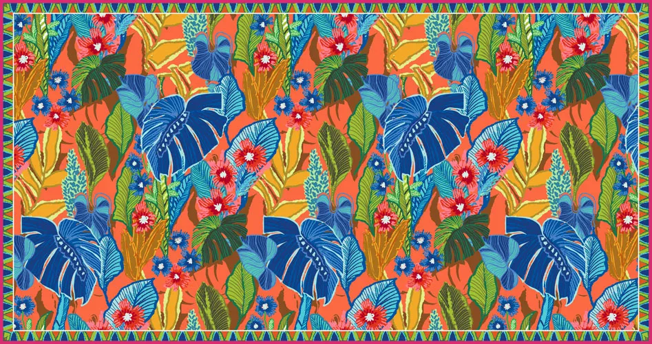 Echo Happy Rainforest Pareo Orange Poppy