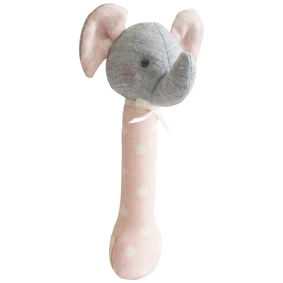 Elephant Stick Rattle Pale Pink