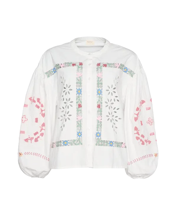Embroidered Shirt White