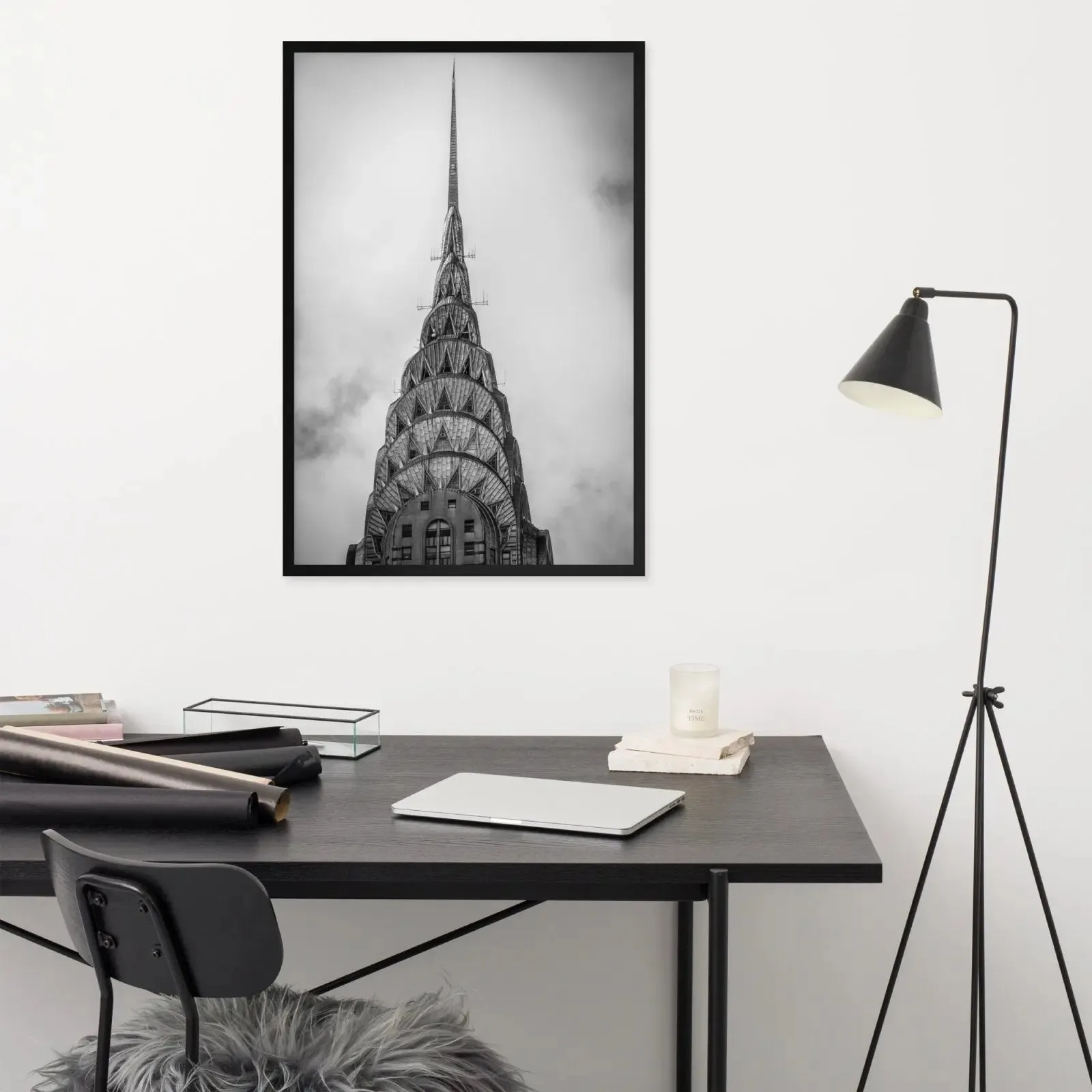 Empire State Building NYC: A Dramatic Framed Poster – Capturing the Iconic Majesty of New York