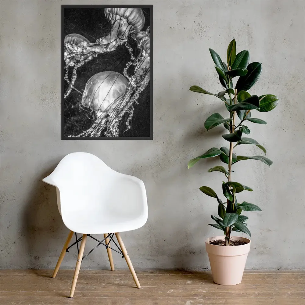 Ethereal Drift – Framed Poster of Enigmatic Beauty