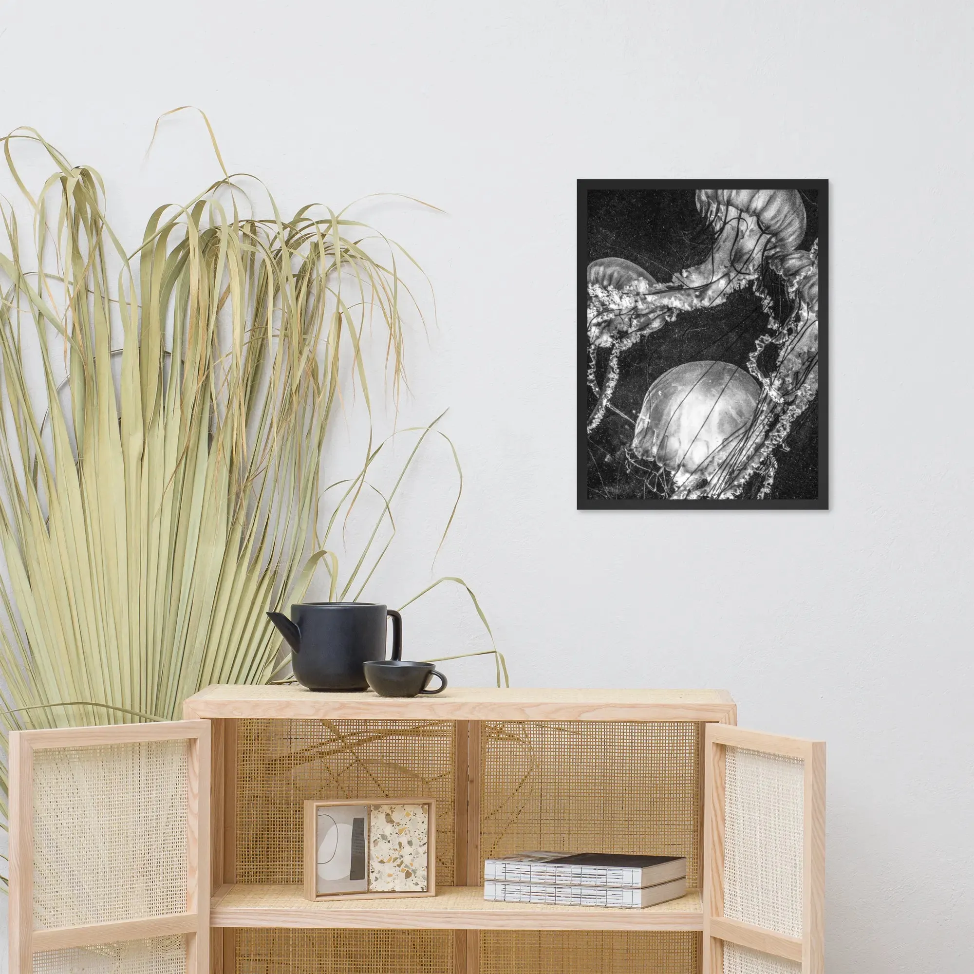 Ethereal Drift – Framed Poster of Enigmatic Beauty