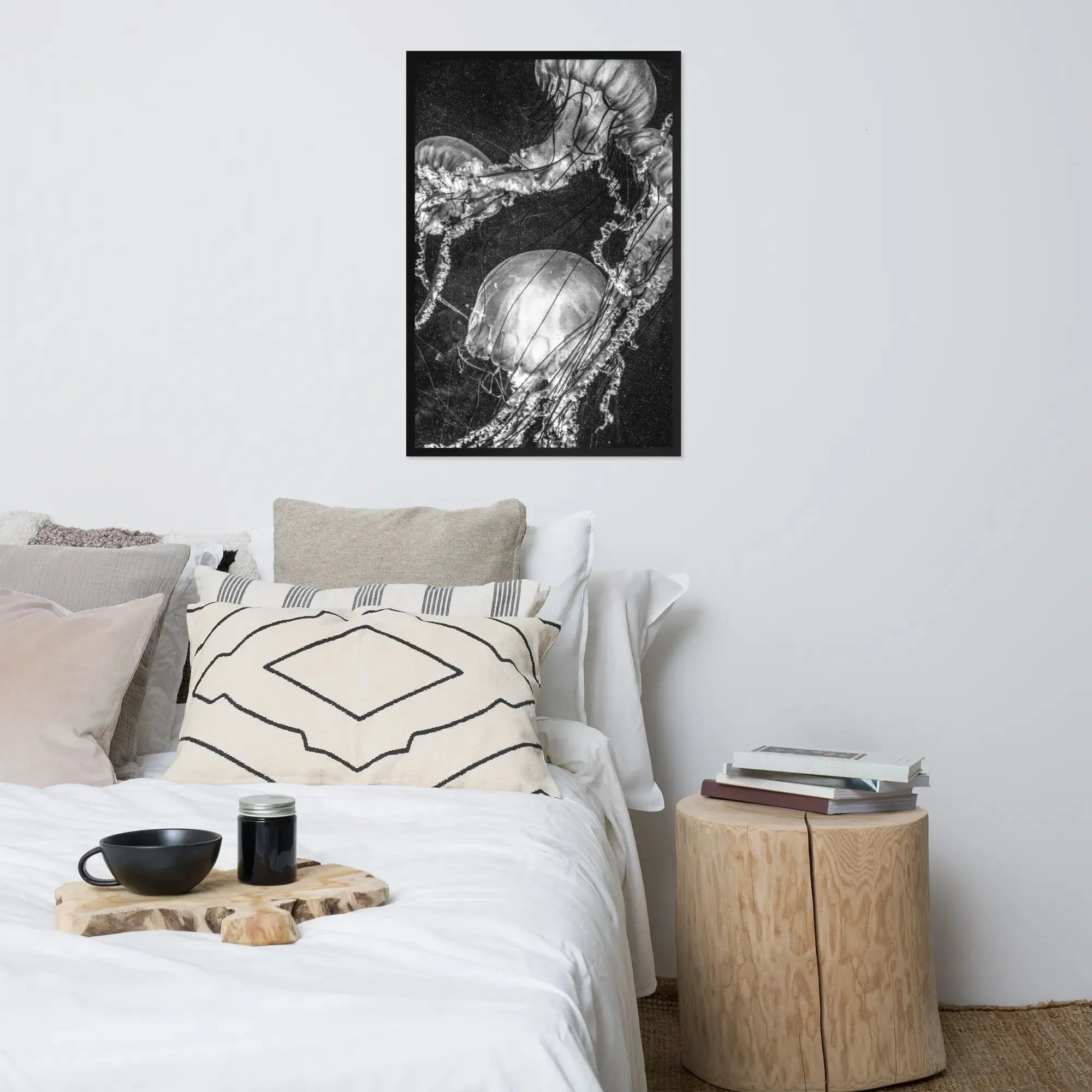 Ethereal Drift – Framed Poster of Enigmatic Beauty