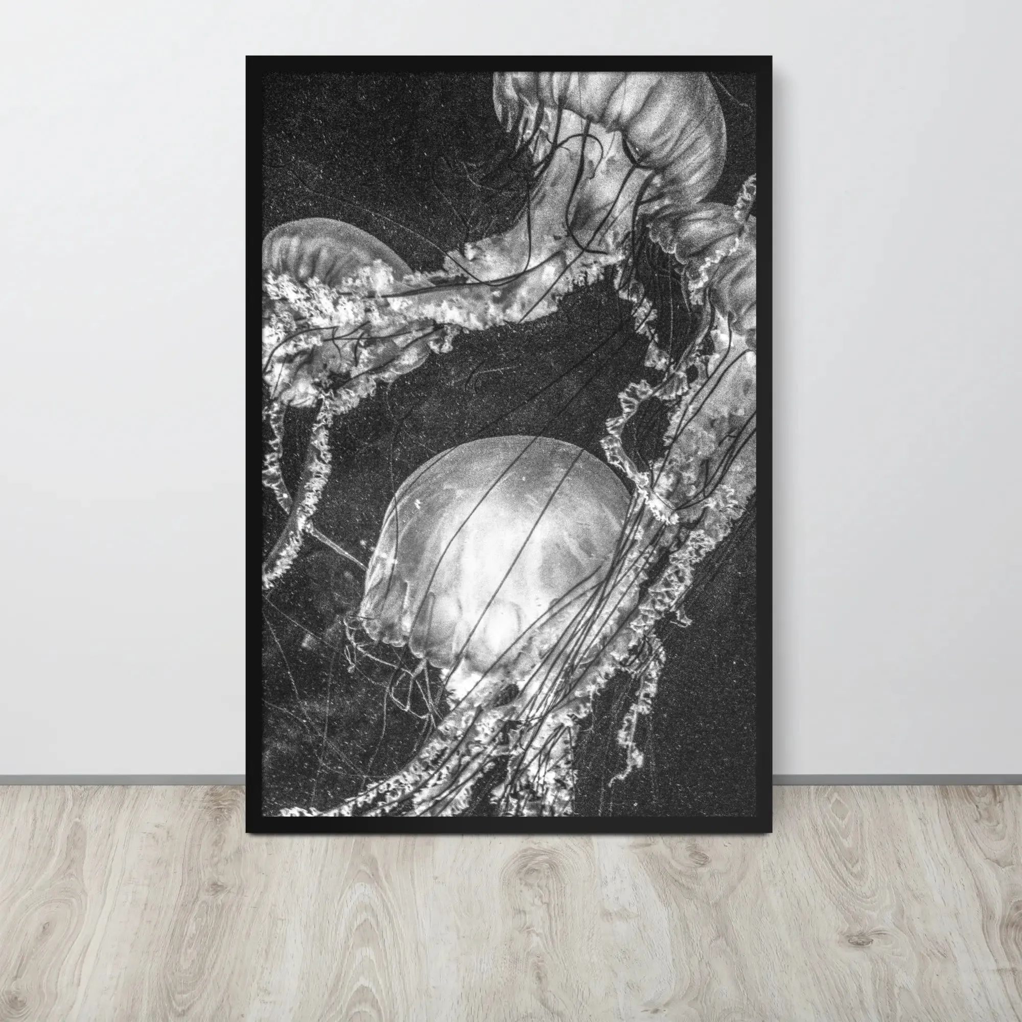 Ethereal Drift – Framed Poster of Enigmatic Beauty