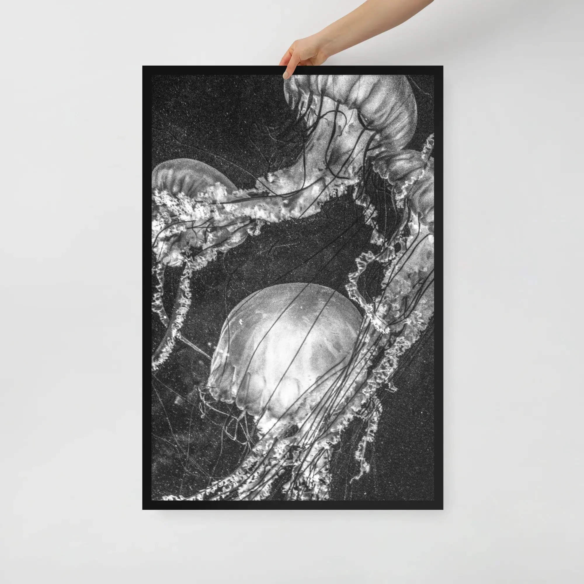 Ethereal Drift – Framed Poster of Enigmatic Beauty