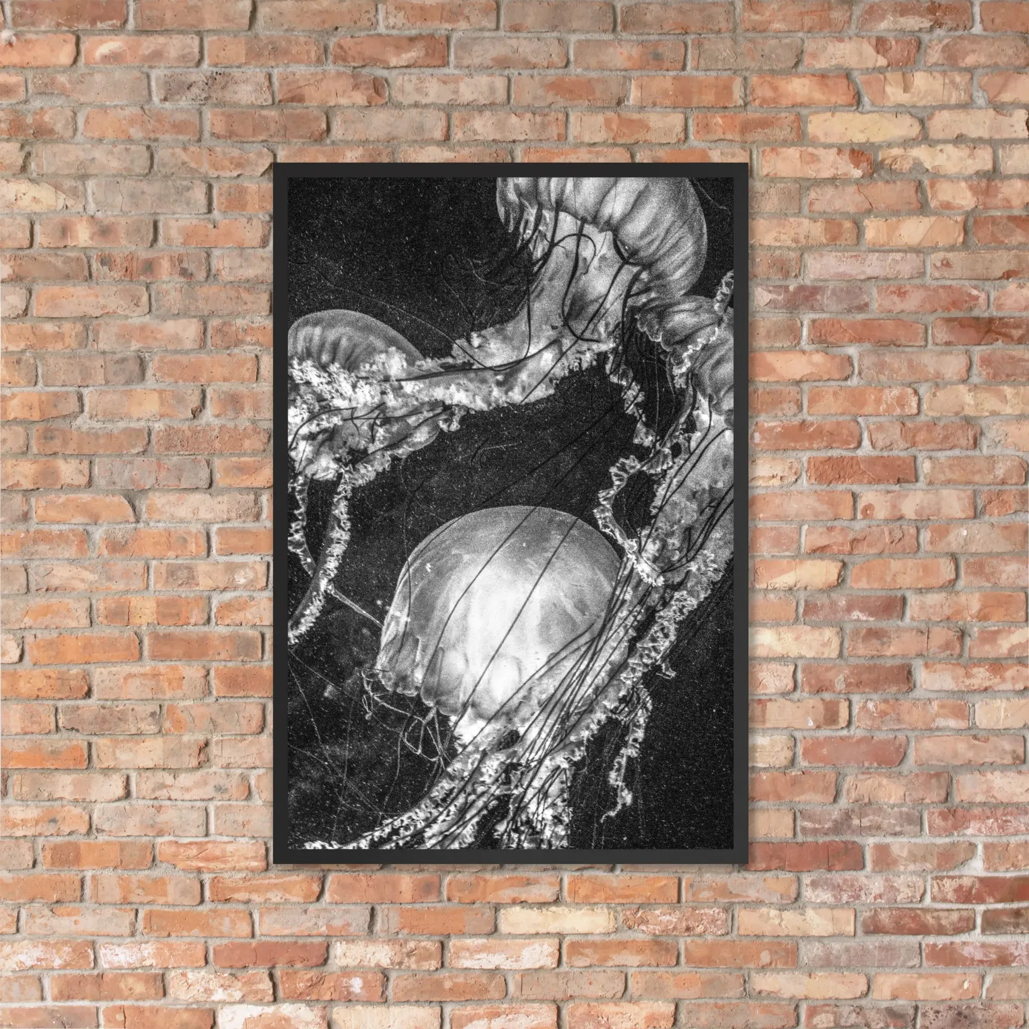 Ethereal Drift – Framed Poster of Enigmatic Beauty