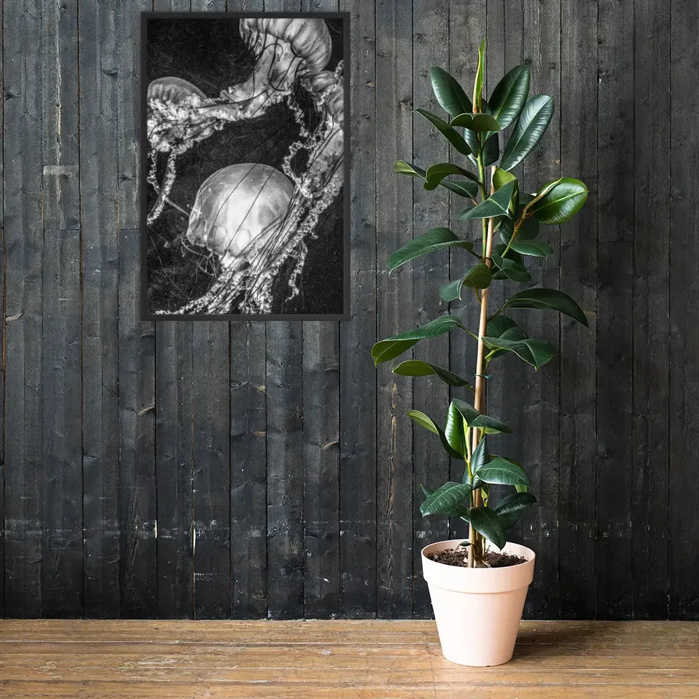 Ethereal Drift – Framed Poster of Enigmatic Beauty