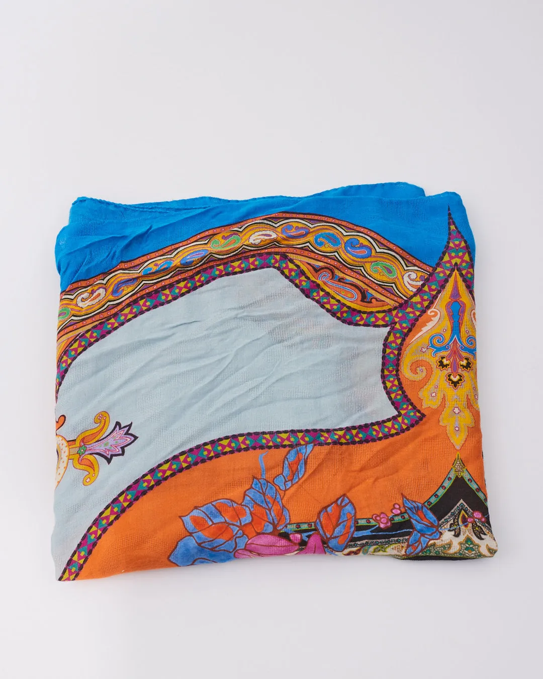 Etro Orange/ Multi Print Scarf