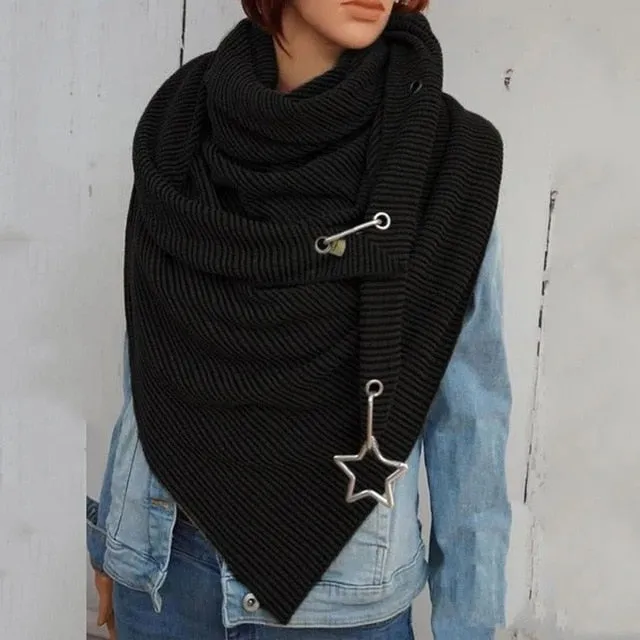 Fashion Women Solid Scarf Soft Wrap Casual Warm  Shawls