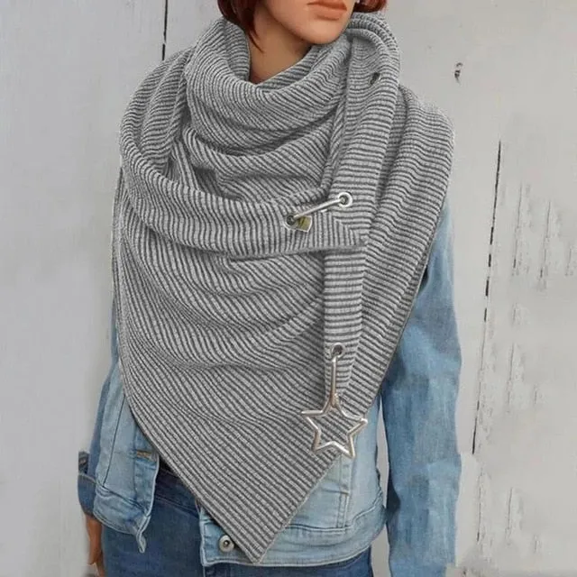 Fashion Women Solid Scarf Soft Wrap Casual Warm  Shawls
