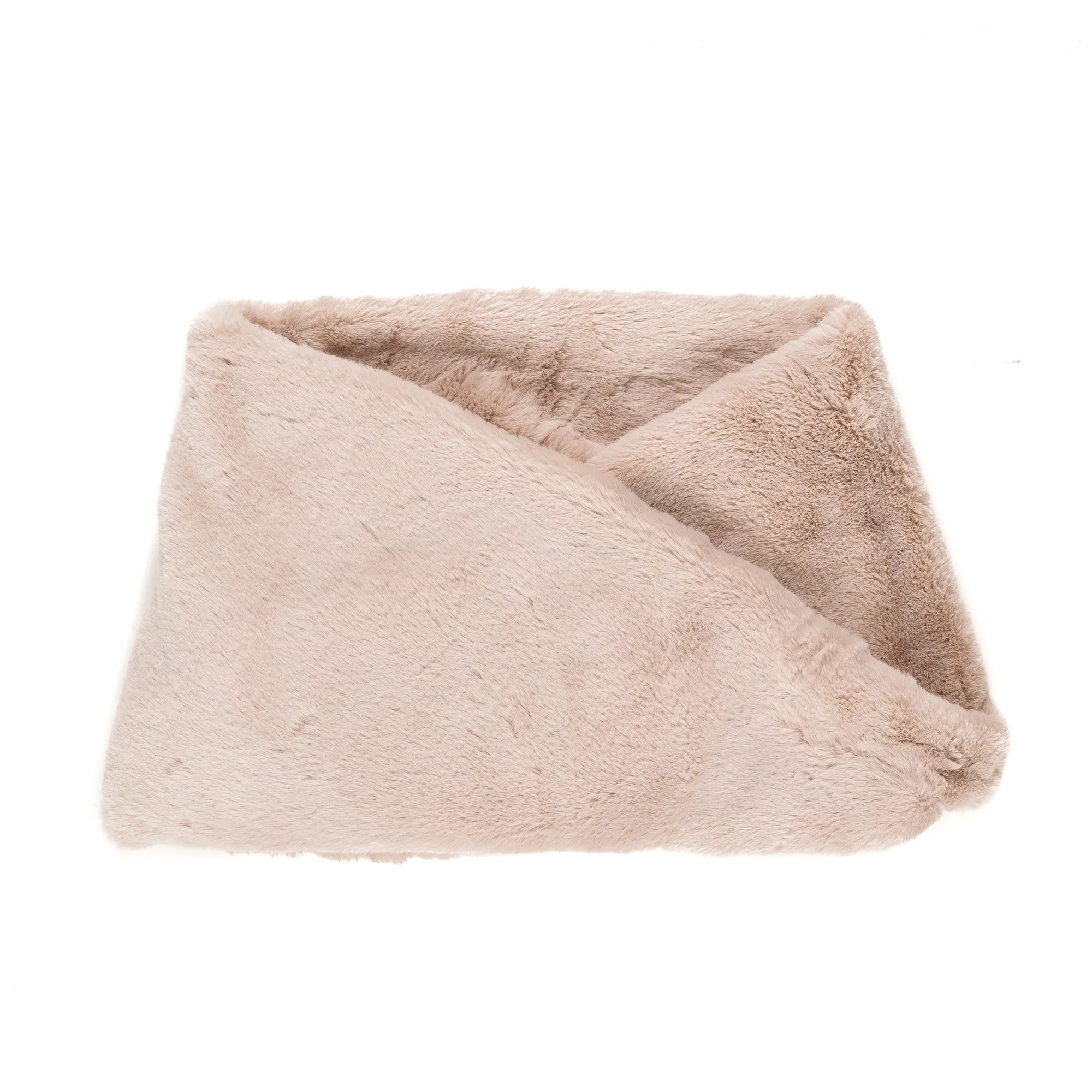 Faux Fur Collar Scarf for Women (Beige)