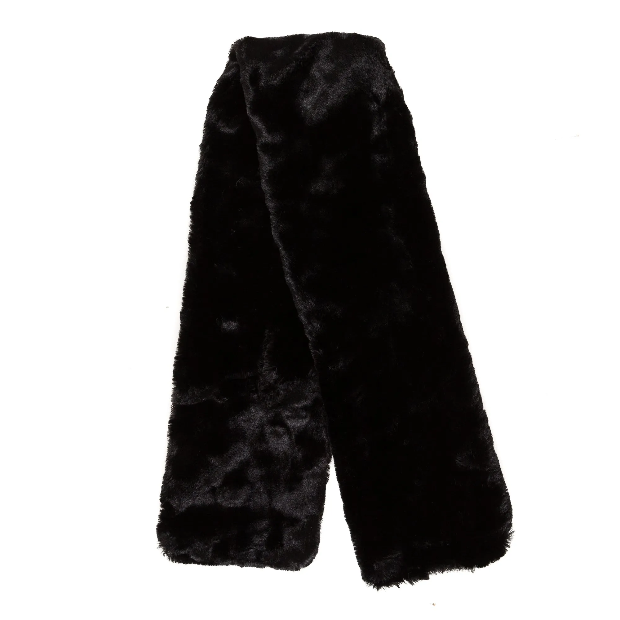Faux Fur Collar Scarf for Women (Black)