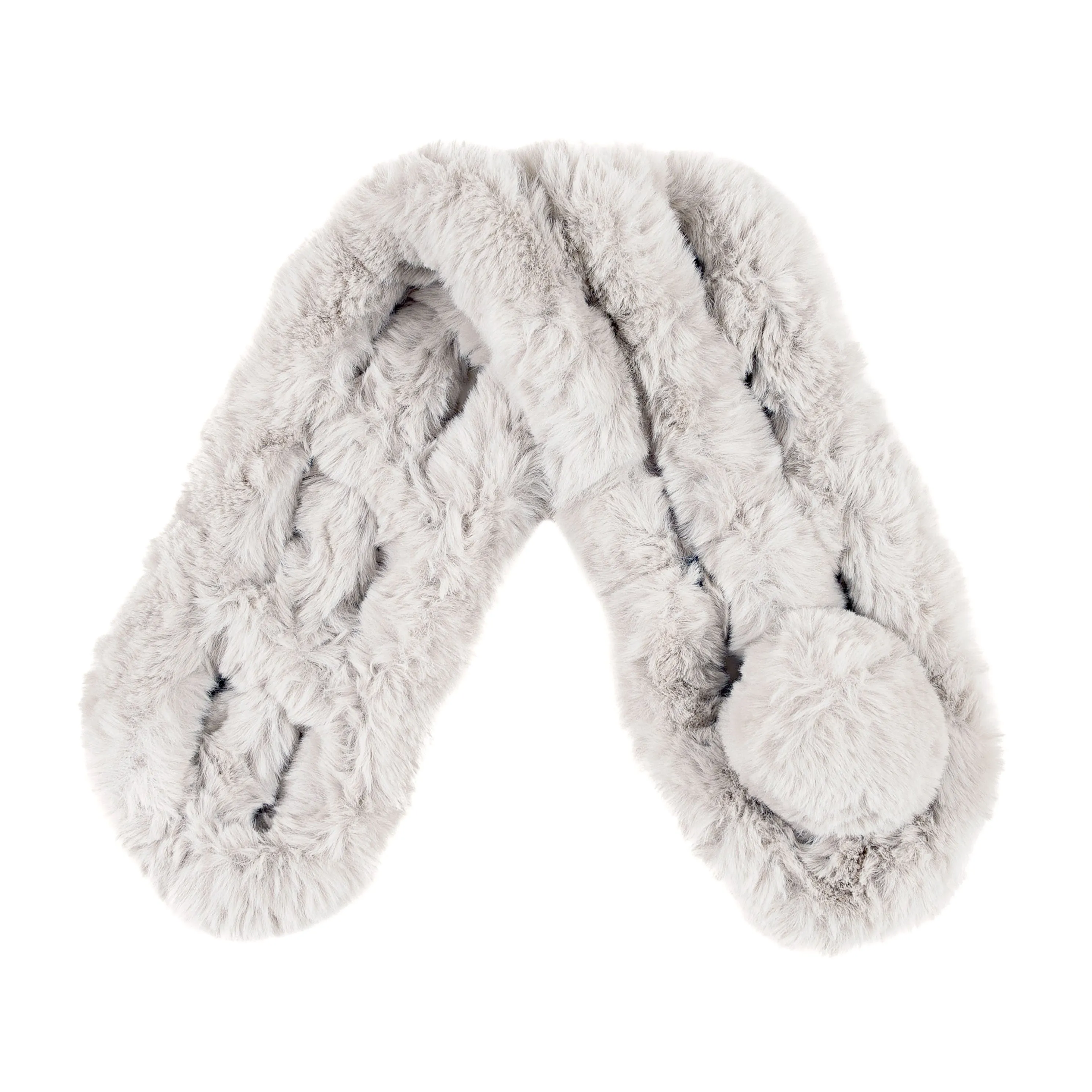 Faux Fur Collar Scarf for Women (Light Gray)