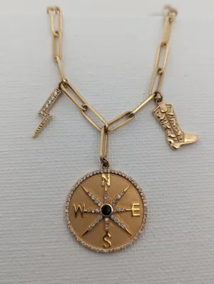 Flat Draw Charm Necklace