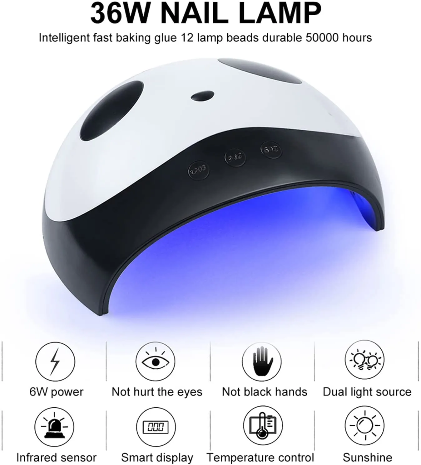 Fofosbeauty 36W Panda Nail UV/LED Dryer Nail Lamp