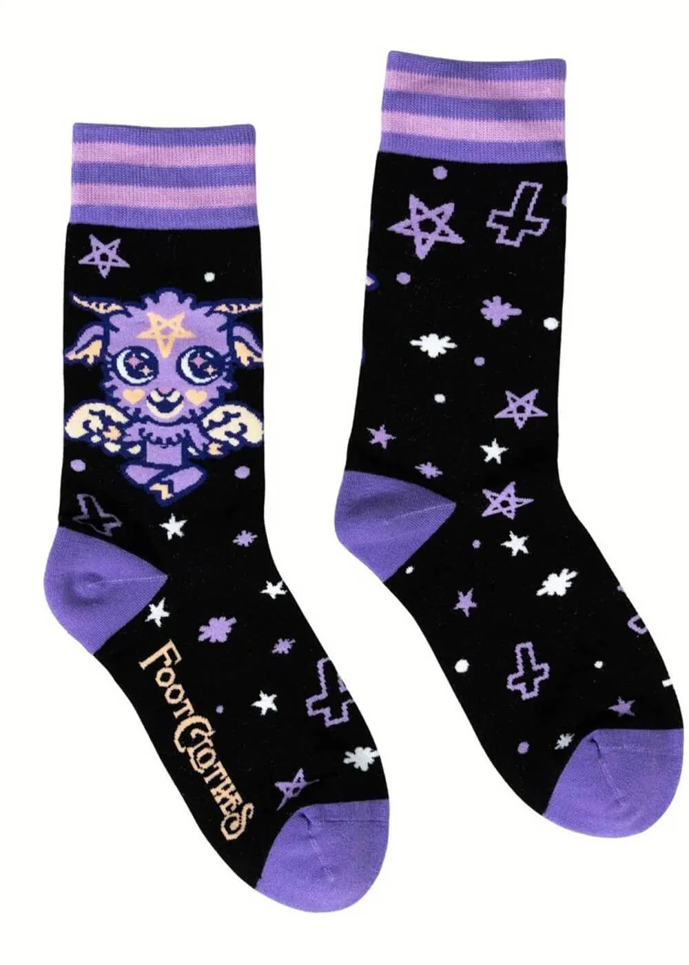FootClothes Baby Baphomet Socks Black