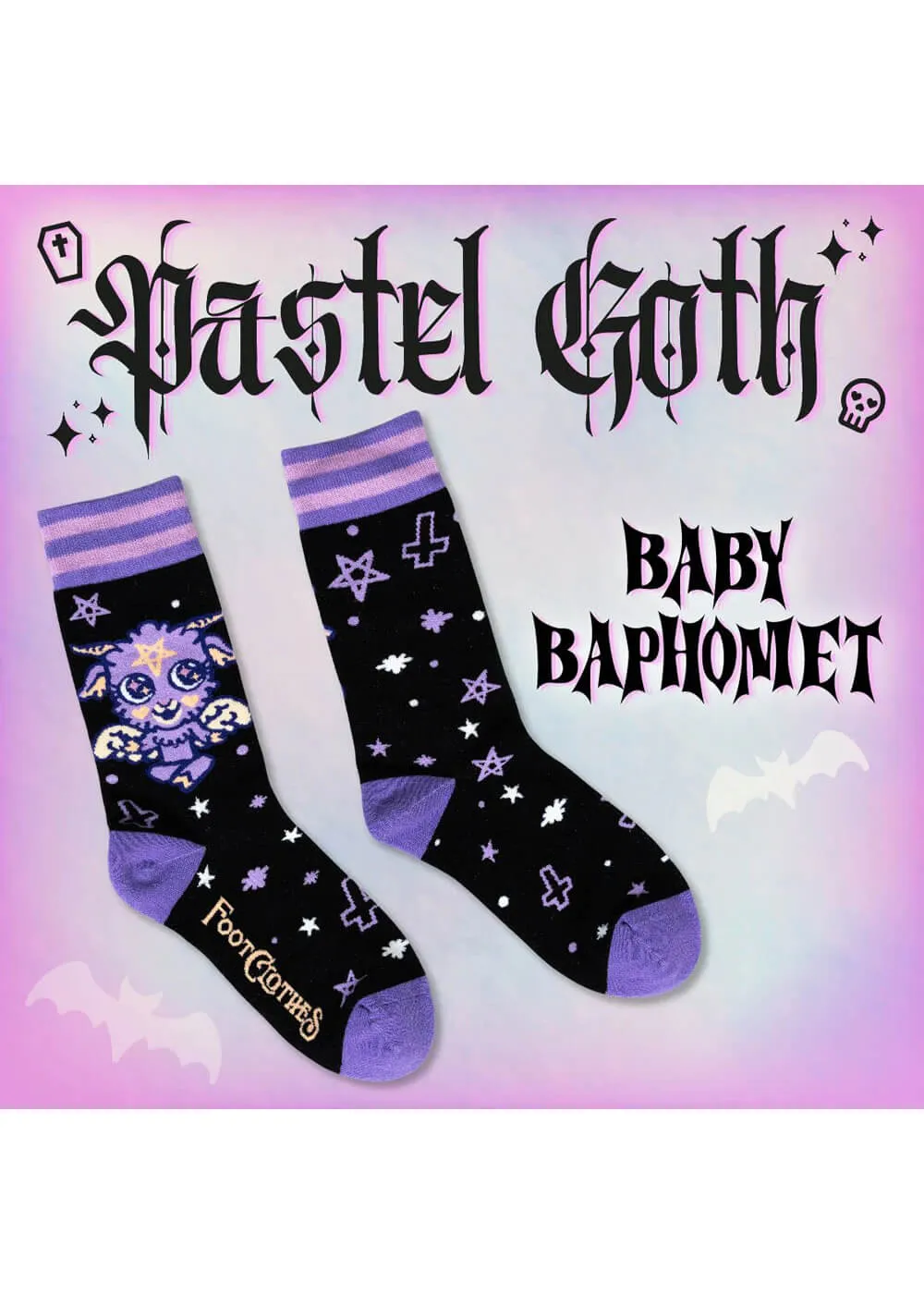 FootClothes Baby Baphomet Socks Black