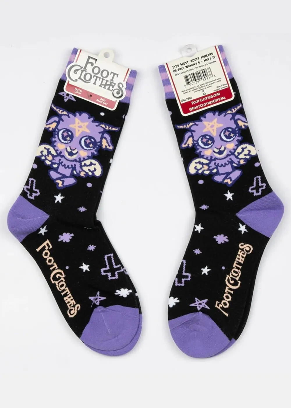 FootClothes Baby Baphomet Socks Black