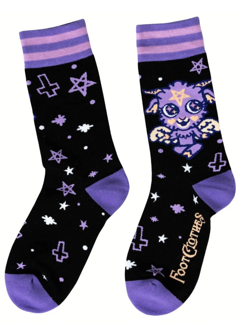 FootClothes Baby Baphomet Socks Black
