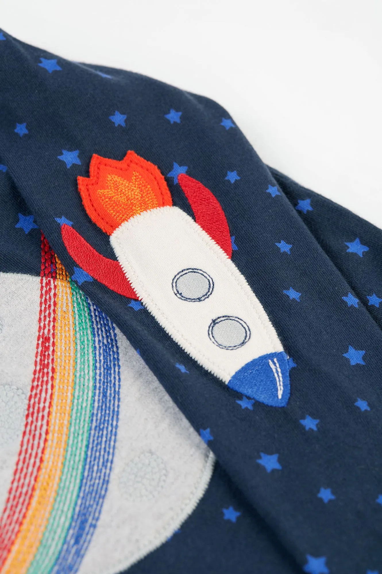Frugi Baby Boys Tully Space Applique Top