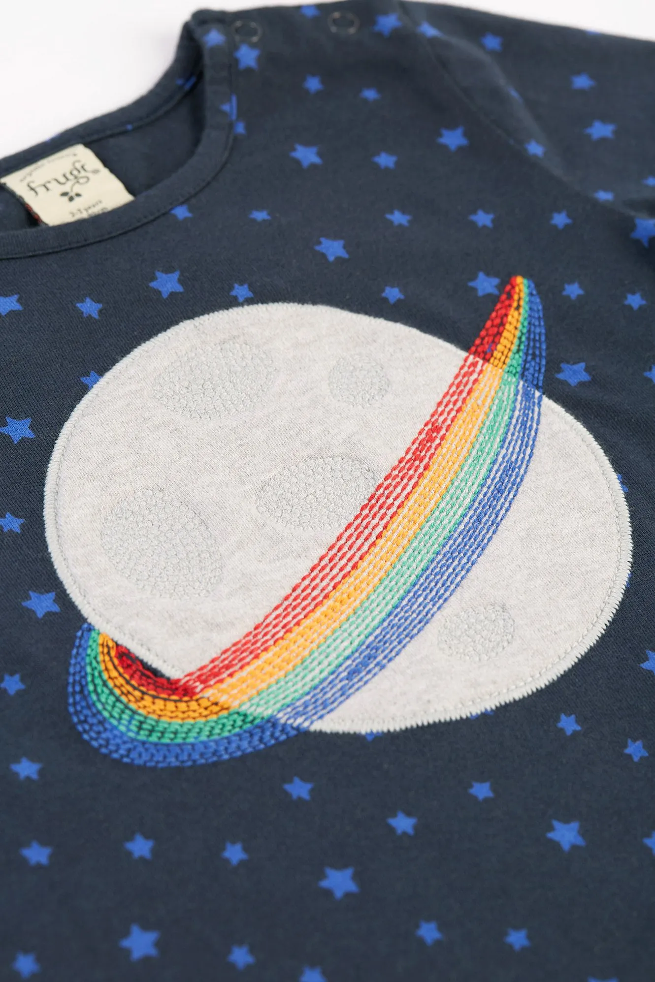 Frugi Baby Boys Tully Space Applique Top