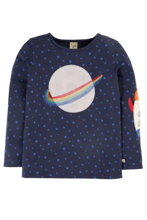 Frugi Baby Boys Tully Space Applique Top