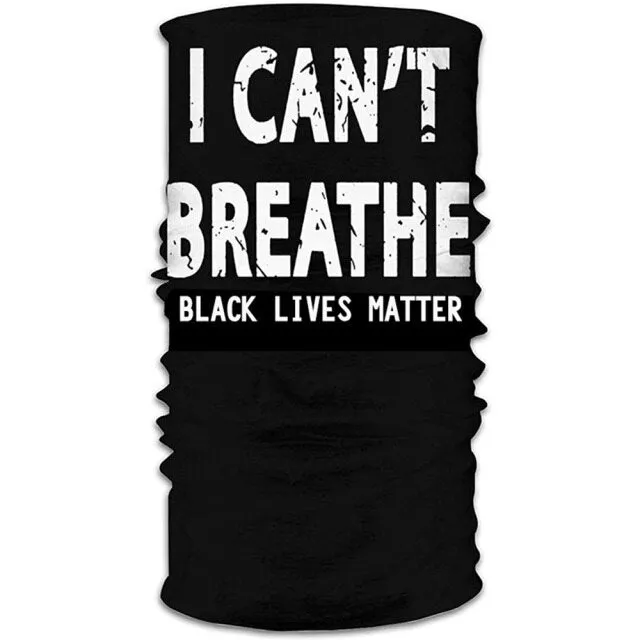 FS I Can't Breathe Face Cover Neck Scarf Outdoor Sun Protection George Floyd Black Lives Matter Motorcycle Bandana Headband