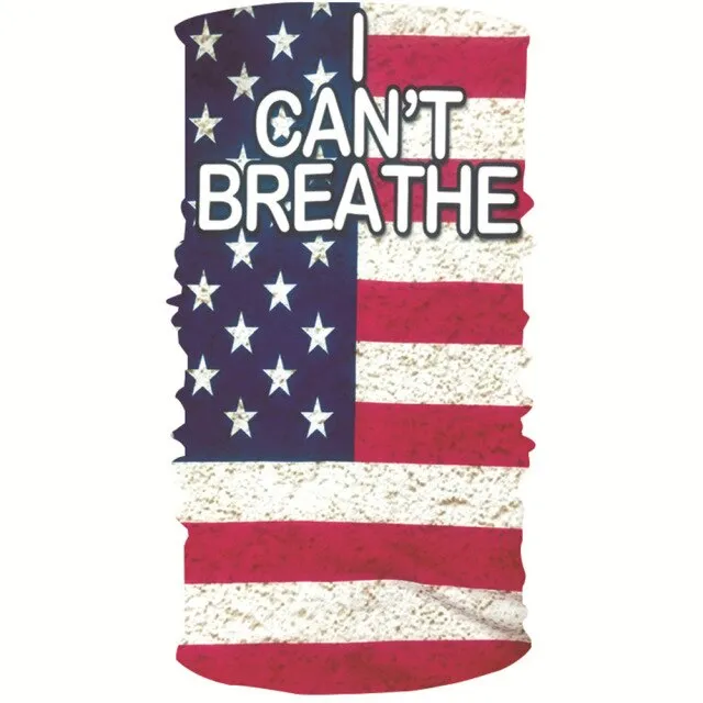 FS I Can't Breathe Face Cover Neck Scarf Outdoor Sun Protection George Floyd Black Lives Matter Motorcycle Bandana Headband