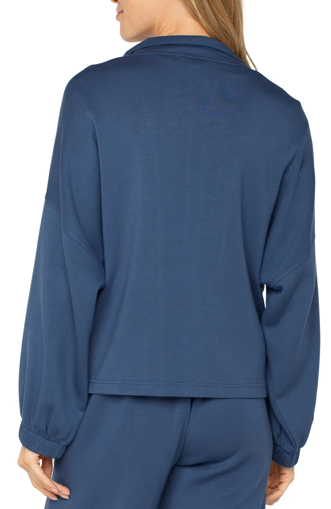 Funnel Neck Jacket - Prussian Blue