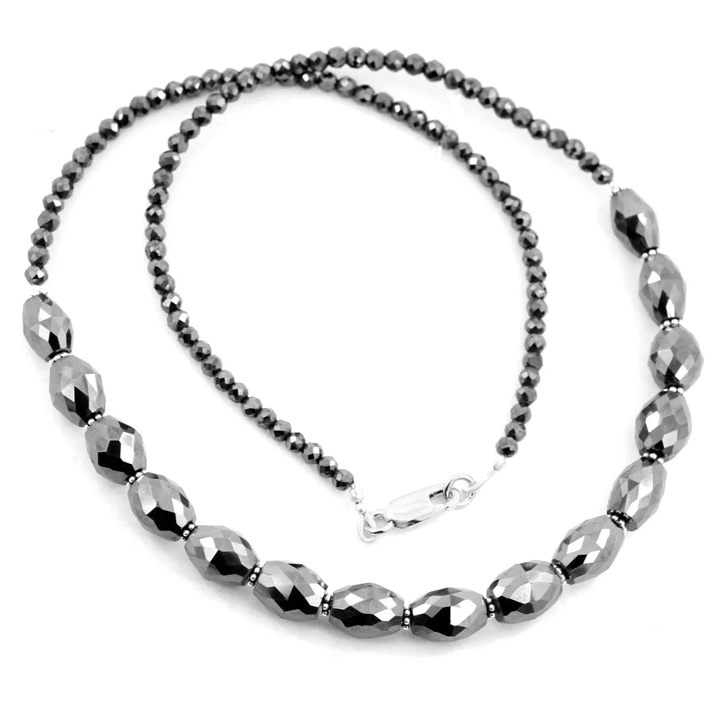 Gift Your Loved One This Spectacular Black Diamond Necklace With Studs