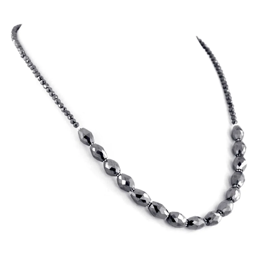 Gift Your Loved One This Spectacular Black Diamond Necklace With Studs