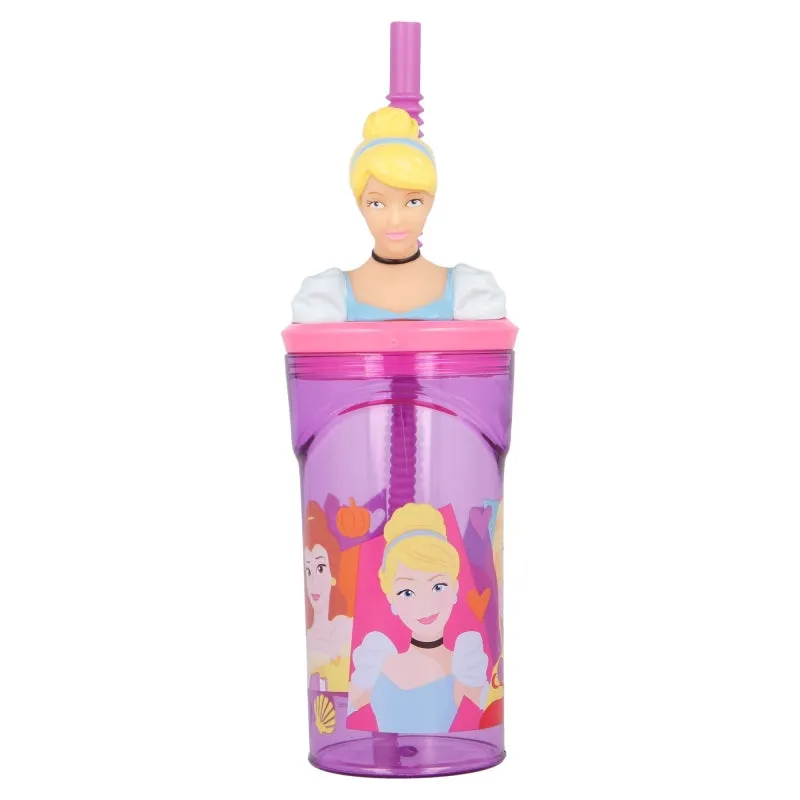 Glas með röri og haus - Prinsessu