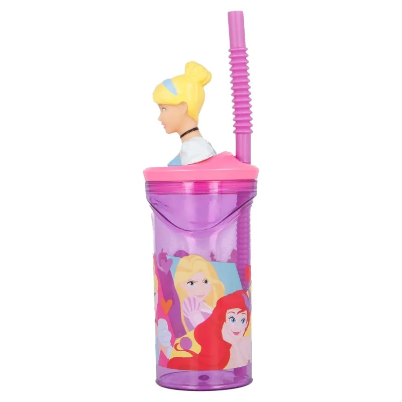 Glas með röri og haus - Prinsessu