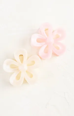Glossy Colorful Flower Clip