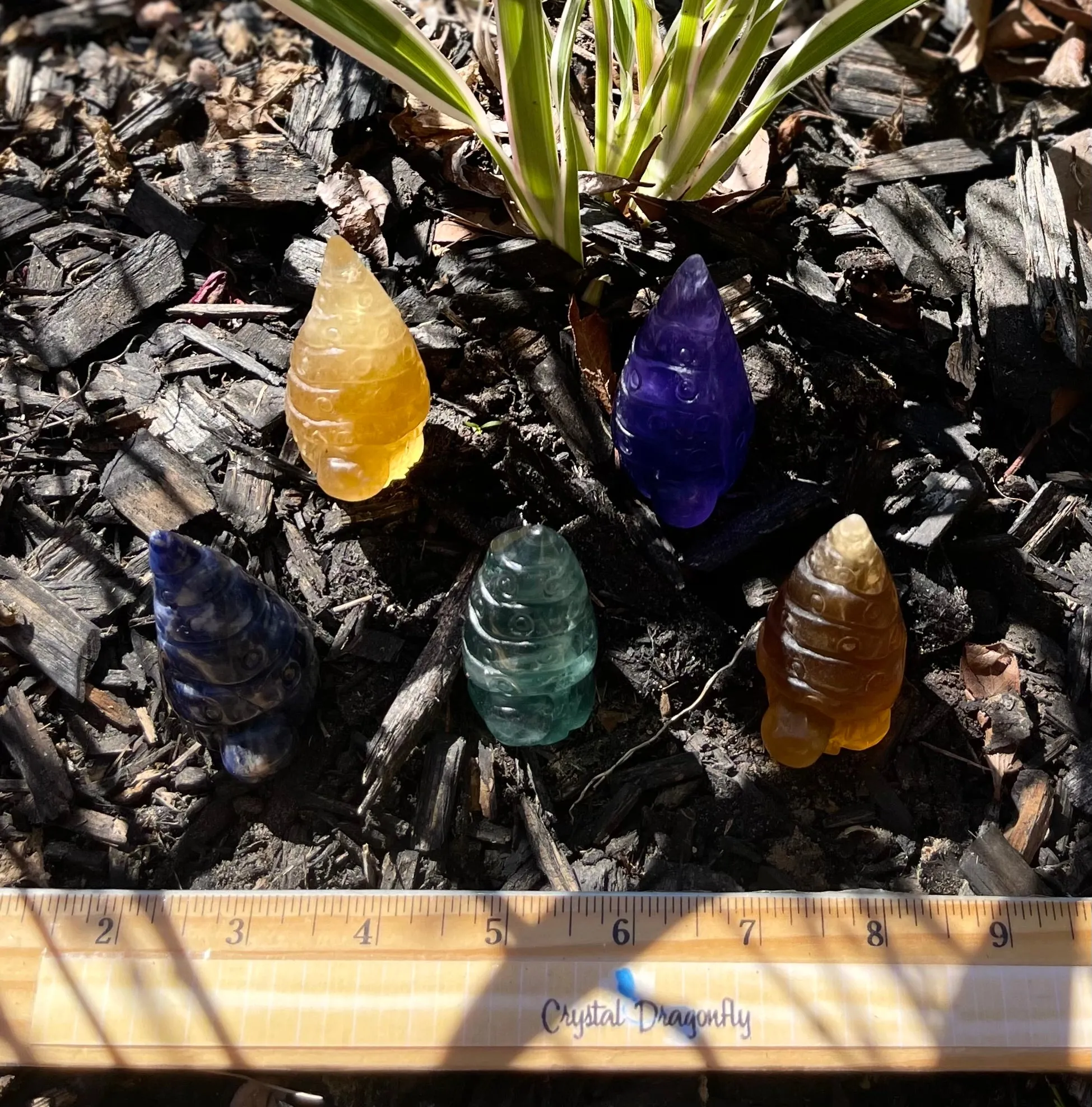 Gnomes, adorable and quirky, Fluorite and Sodalite FB3159