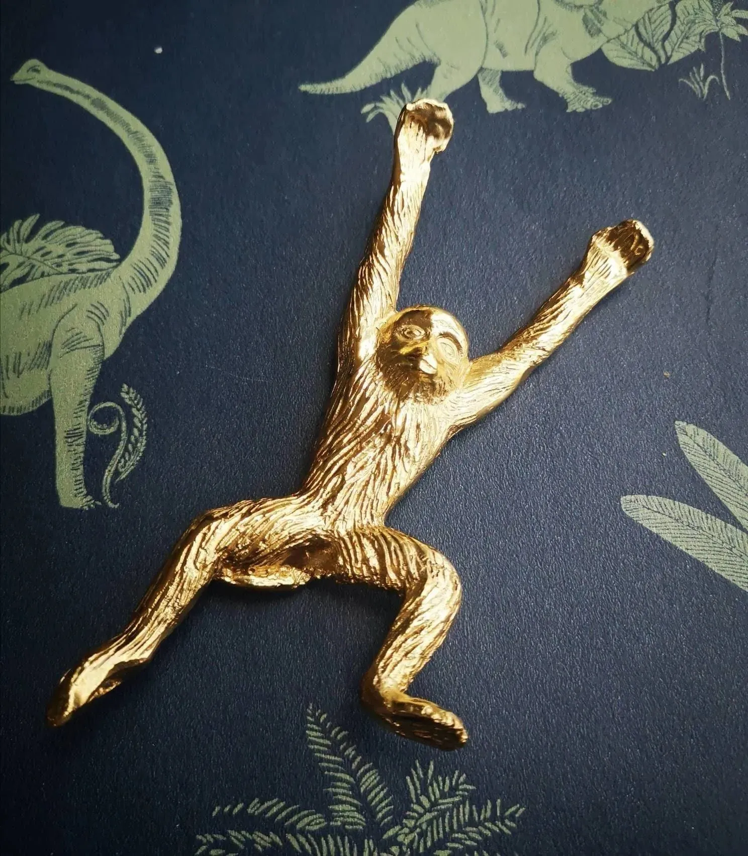 Gold Quirky Monkey Cabinet Drawer Knob