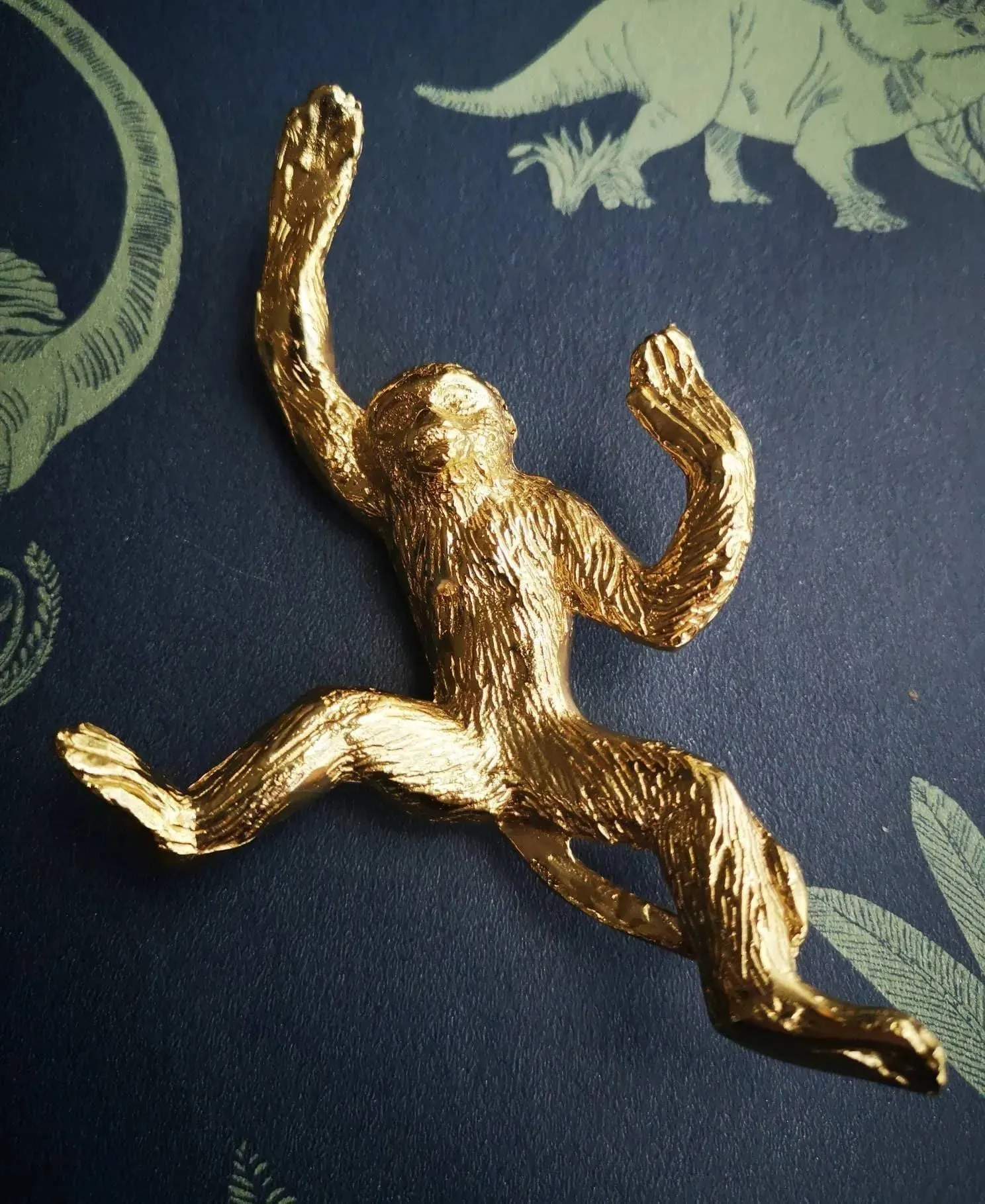 Gold Quirky Monkey Cabinet Drawer Knob