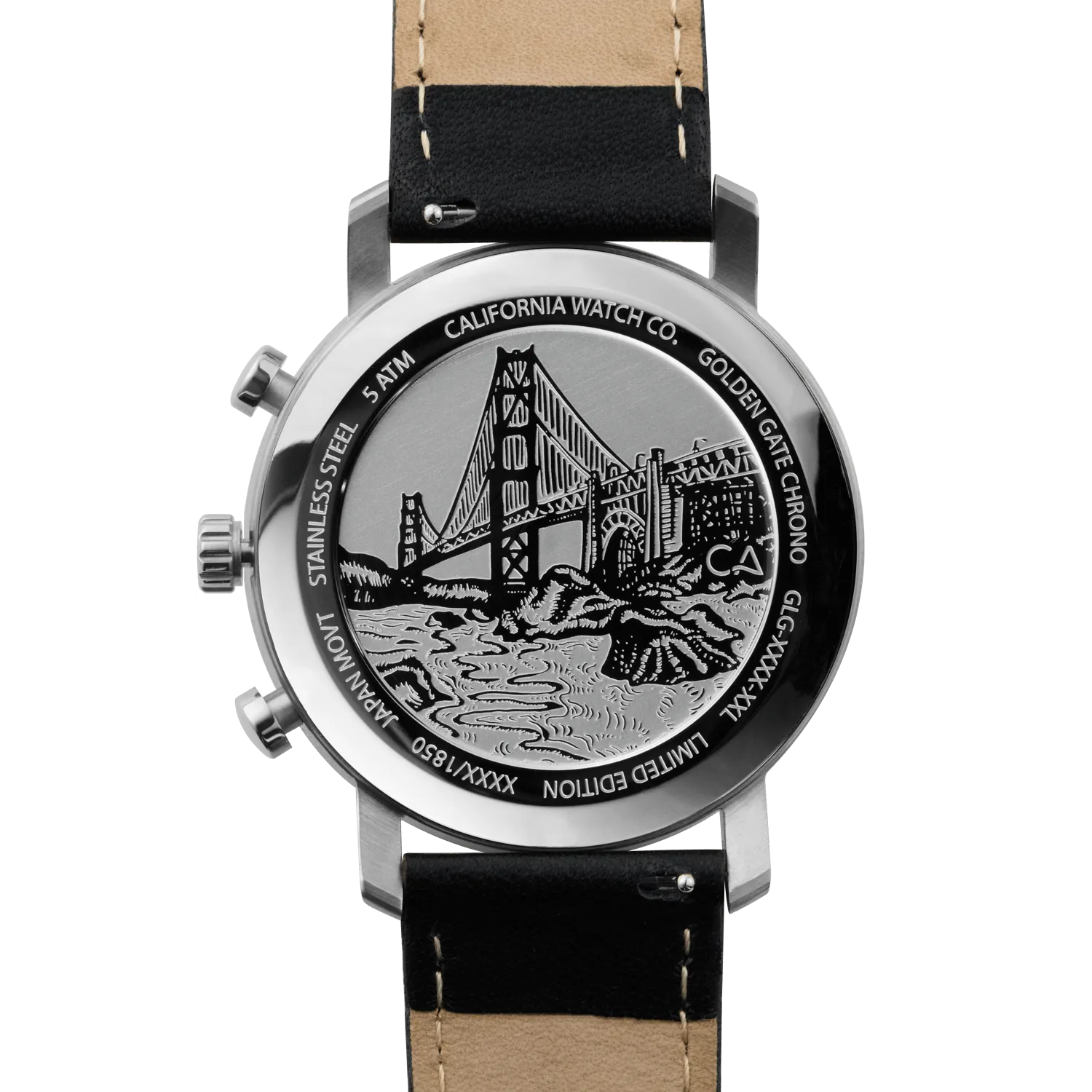 Golden Gate Chrono Leather Black Silver