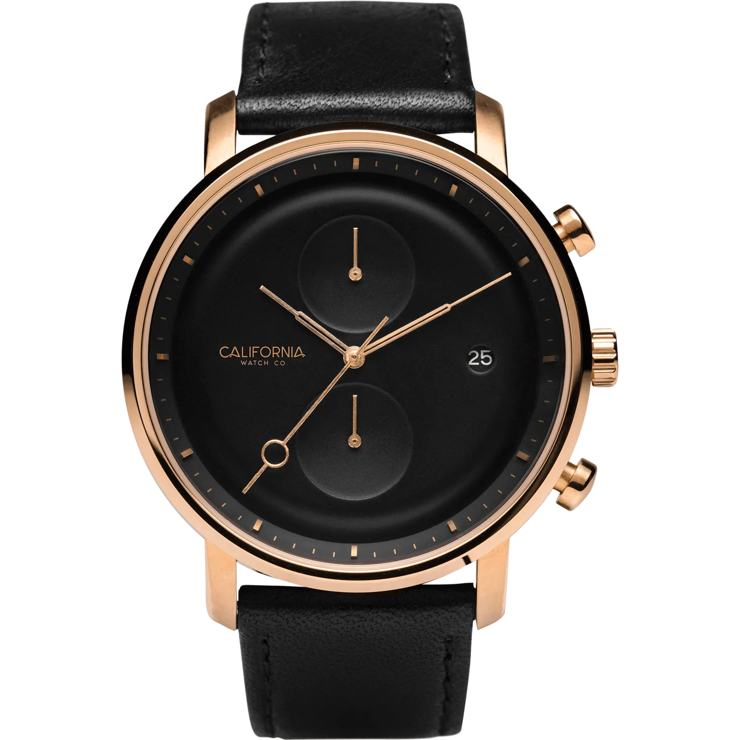 Golden Gate Chrono Leather Rose Gold Black