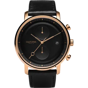 Golden Gate Chrono Leather Rose Gold Black