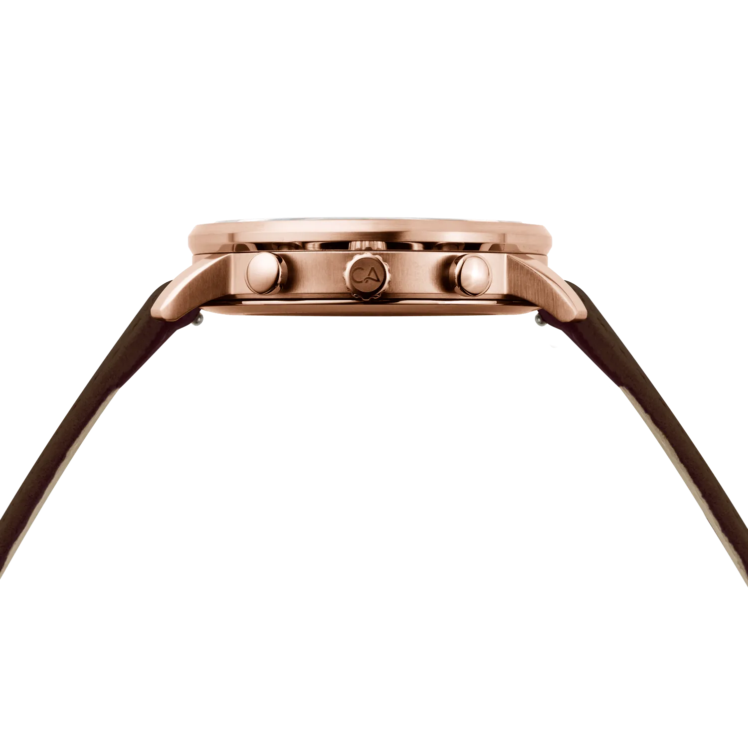 Golden Gate Chrono Leather Rose Gold White