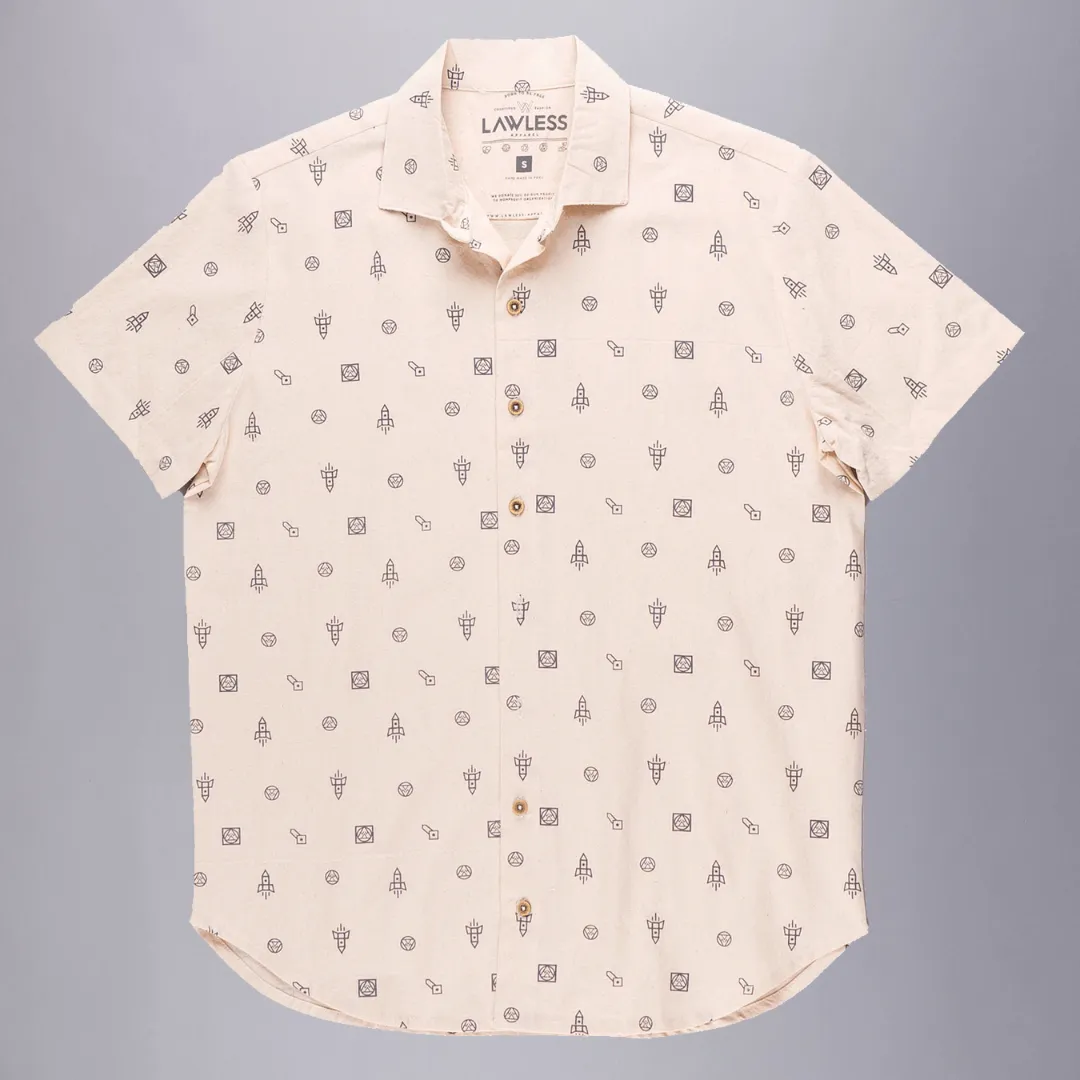 GOSSYPIUM ROCKET MEN'S BUTTON DOWN SHIRT