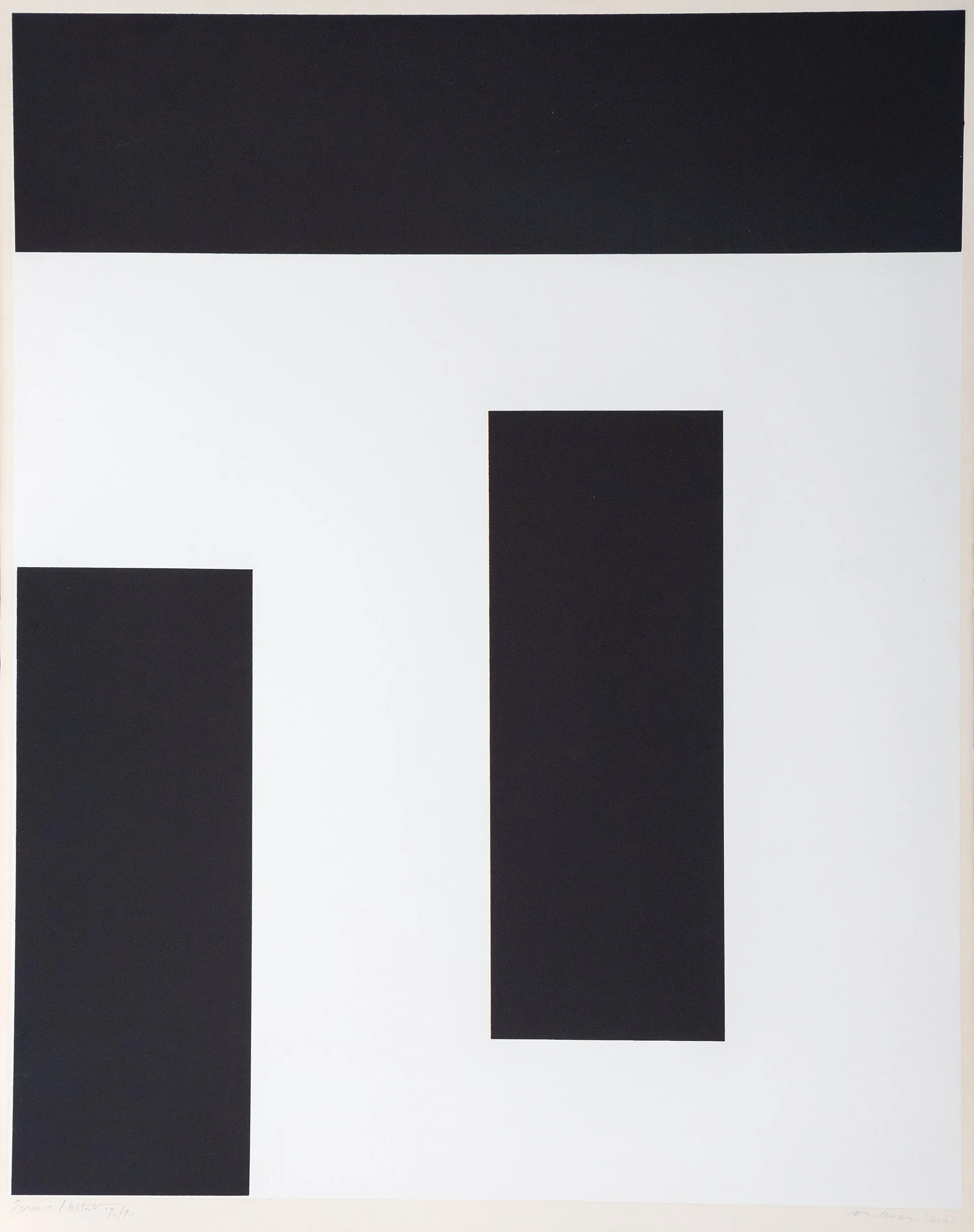 GUIDO MOLINARI "NOIR/BLANC" SCREENPRINT, 1956