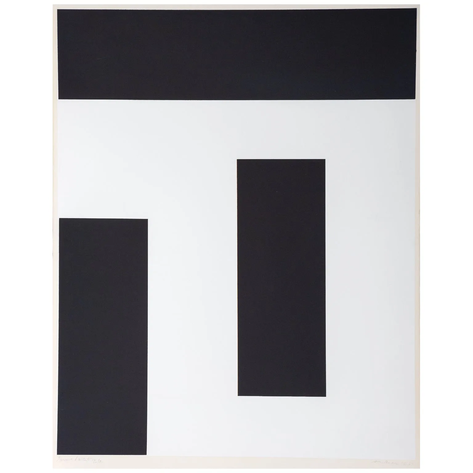 GUIDO MOLINARI "NOIR/BLANC" SCREENPRINT, 1956