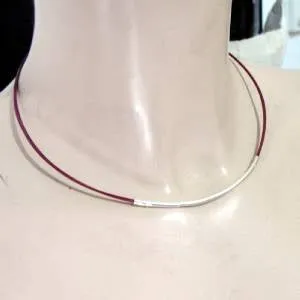 Hadar Designers Israel Modern Minimalist Sterling Silver Choker Necklce () SALE