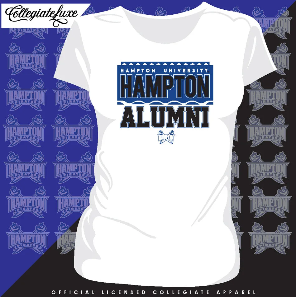 Hampton U | 90s ALUMNI White Ladies Tee (**)