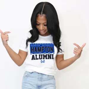 Hampton U | 90s ALUMNI White Ladies Tee (**)