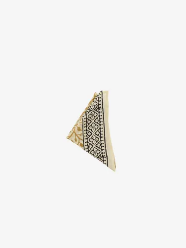 Handmade Block Print Cotton Bandana floral print in Kashish (green)