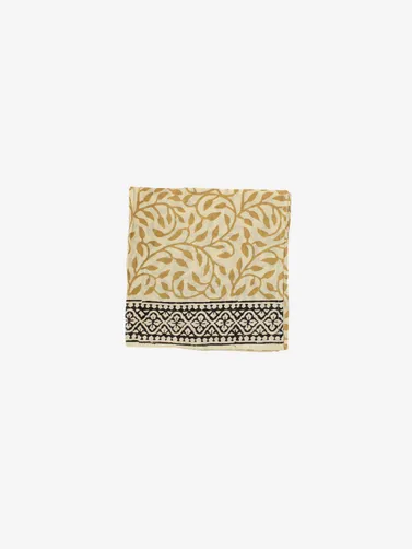 Handmade Block Print Cotton Bandana floral print in Kashish (green)