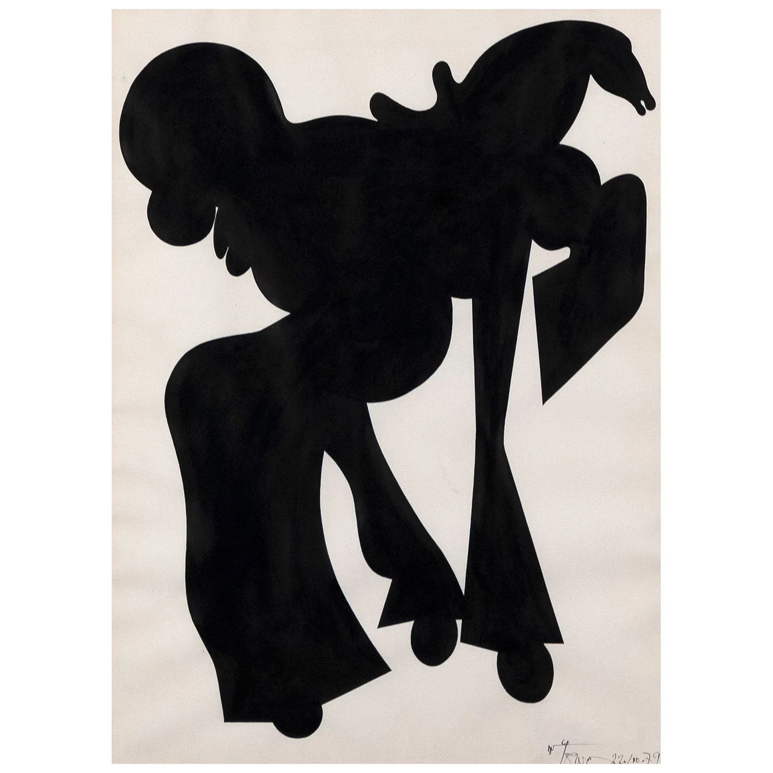 HAROLD TOWN "TOY HORSE FRIESIAN" 1979